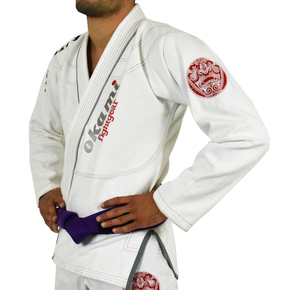 OKAMI fightgear BJJ Gi Ronin white Limited Edition-ADS_000116