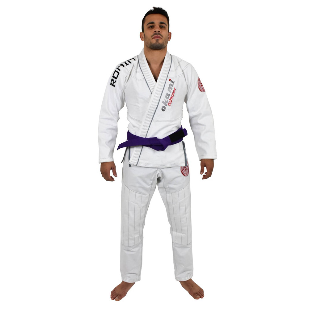 OKAMI fightgear BJJ Gi Ronin white Limited Edition-ADS_000116