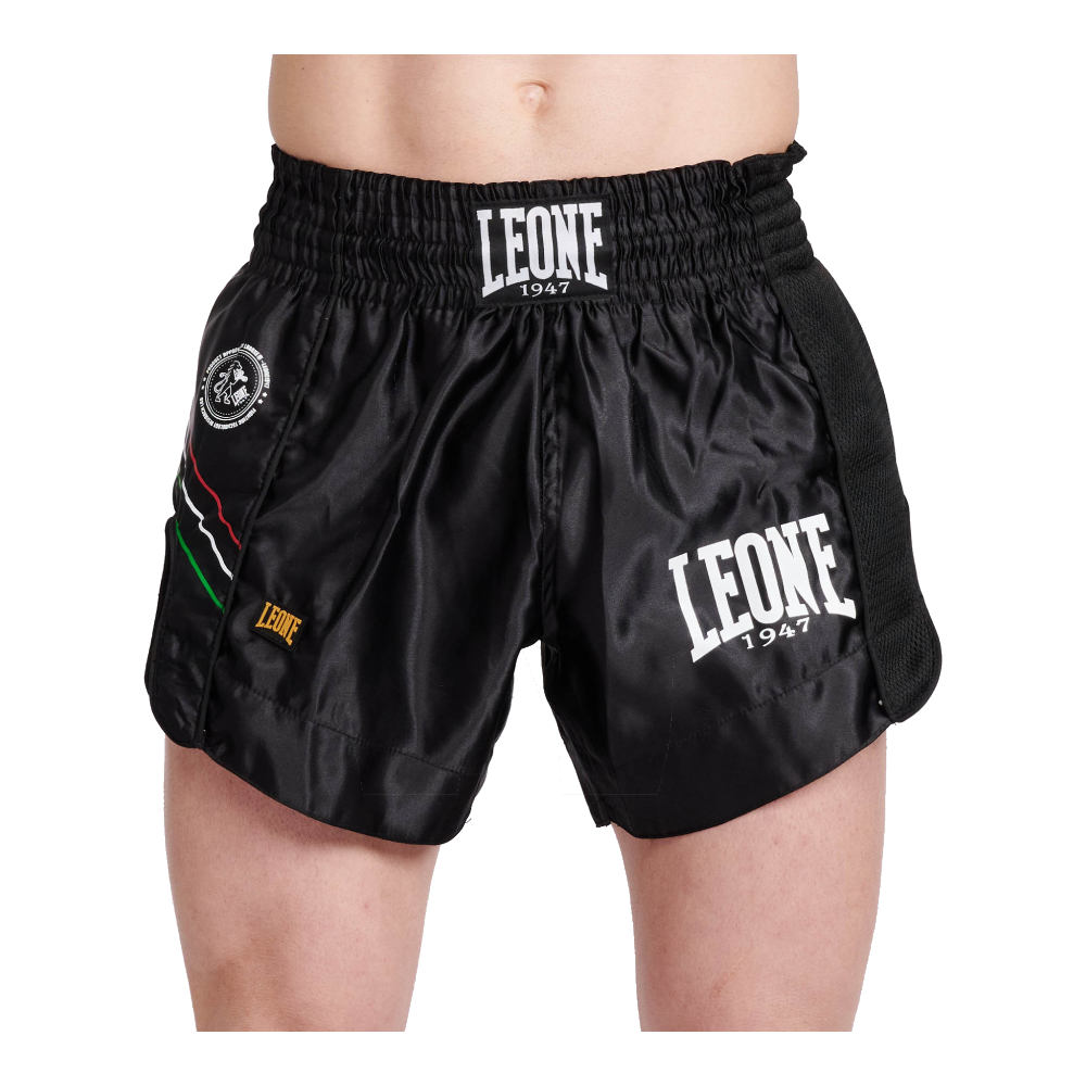 Leone 1947 Flag Thai Shorts Schwarz-AJO_000678