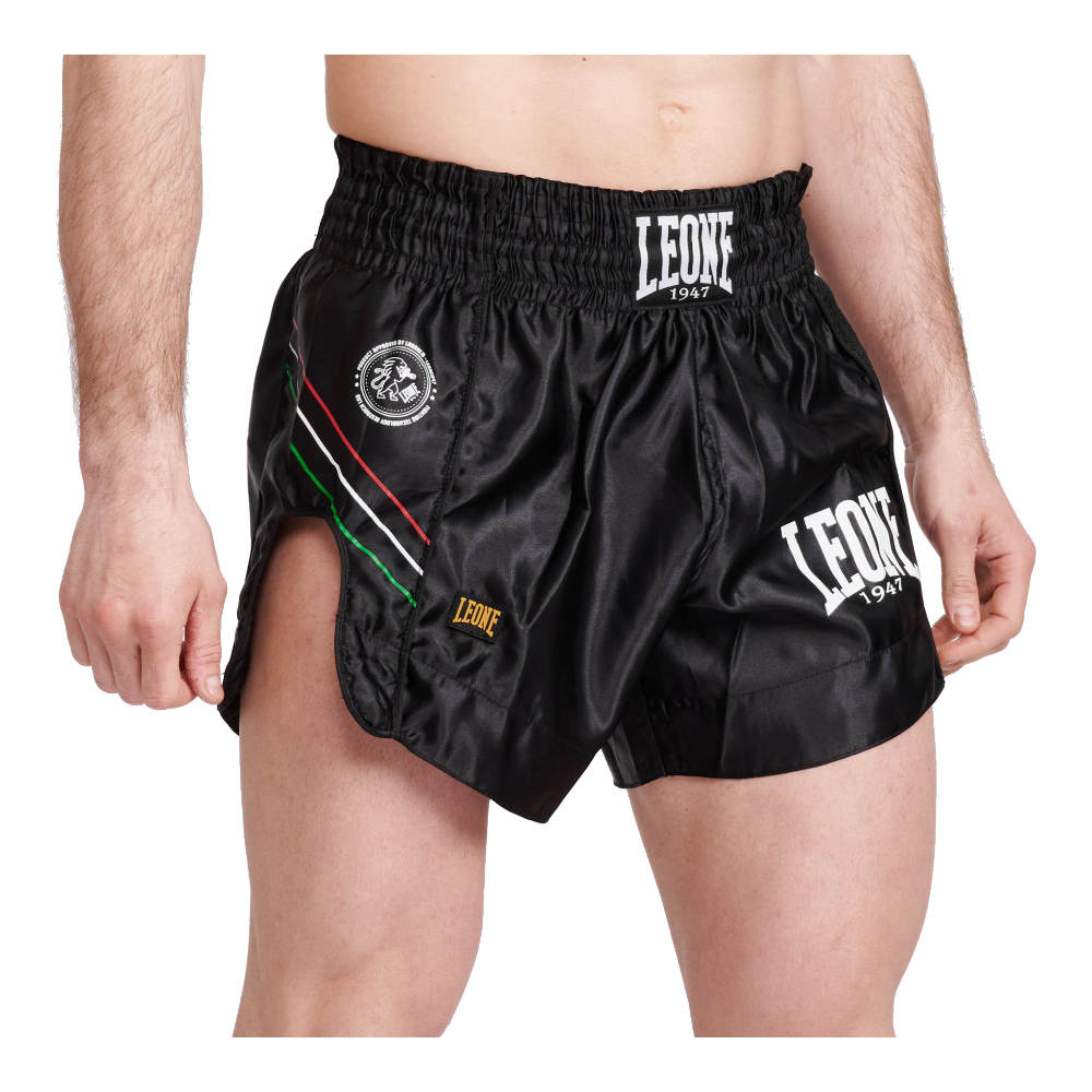 Leone 1947 Flag Thai Shorts Schwarz-AJO_000678